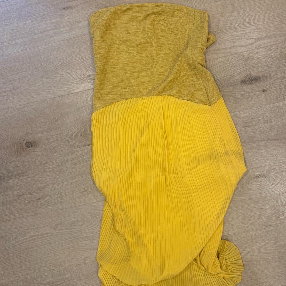 Yellow Strapless Dress